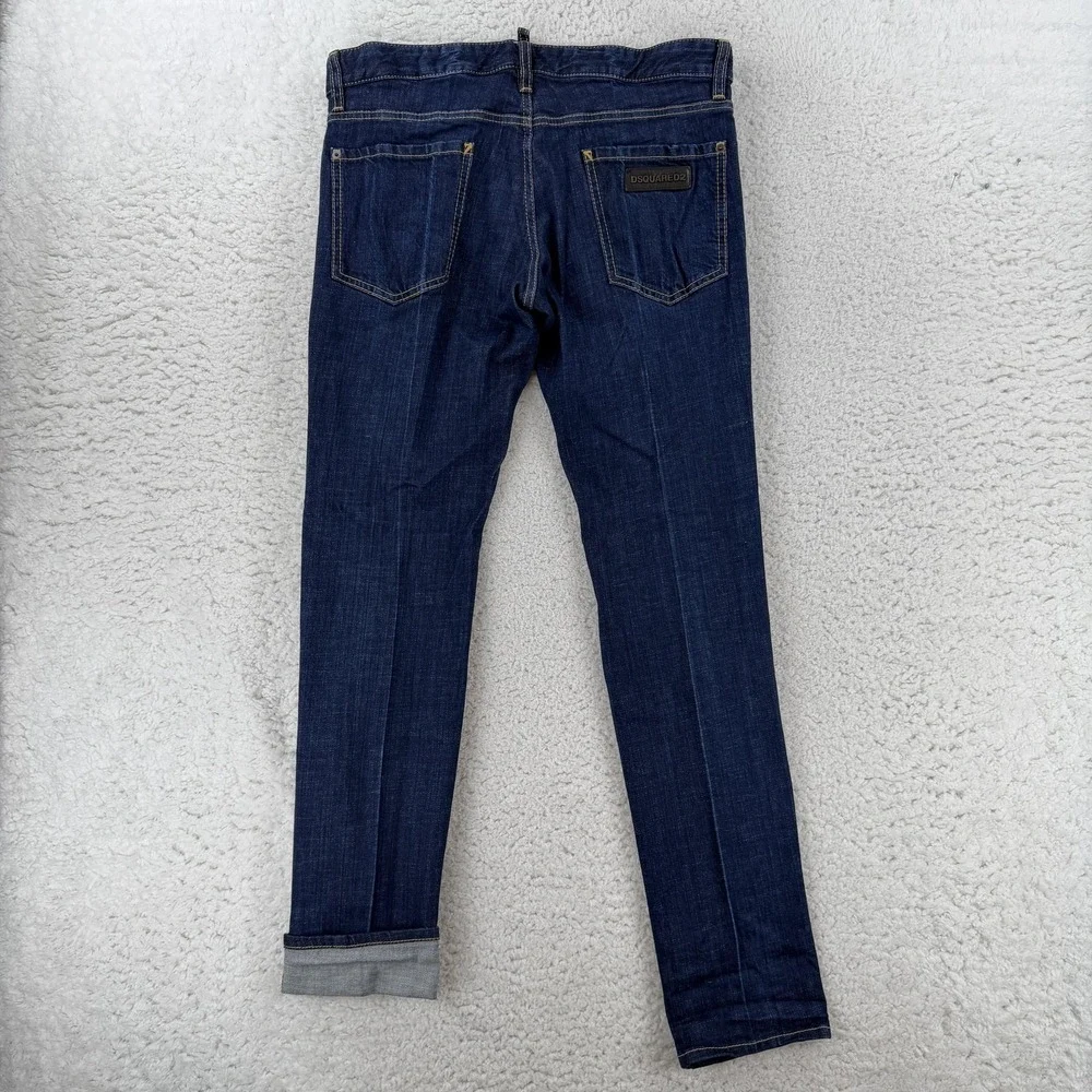 Dsquared2 Jeans Mens 36x34 50 Slim Dark Wash Skinny Denim Pants Italy S71LB0334
